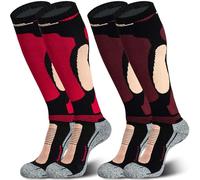 Merino Wool Ski Socks, Cold Weather Knee-High Thermal Socks for Winter, Snow, Snowboarding, Hiking