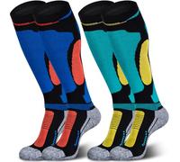 Merino Wool Ski Socks, Cold Weather Knee-High Thermal Socks for Winter, Snow, Snowboarding, Hiking