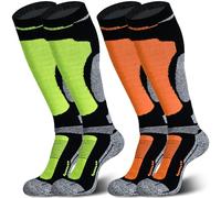 Merino Wool Ski Socks, Cold Weather Knee-High Thermal Socks for Winter, Snow, Snowboarding, Hiking