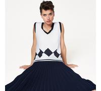 Merino Wool Sleeveless V-Neck Jumper White