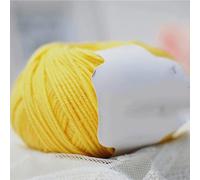 Merino Wool Yarn 50g Ball 100 Percent Soft Medium Roving Hand Knitted Crochet Scarf Clothes DIY Autumn Winter(203 Goose Yellow)