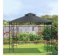 Merion Garden Gazebo by Croft with a 3 x 3M Charcoal Canopy