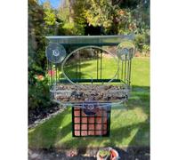 Meripac PIGEON-PROOF Window Feeder with Large Capacity Seed Tray