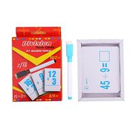 MERISHOPP®27 Pieces Double Sided Educational Arithmetic Flash Cards with Erasable Pen Division |Home & Garden | Kids & Teens at Home | Educational Materials