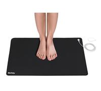 Merisky Grounding Mat, Ground Foot Mats for Improved Sleep Energy Health, 24"x16" Upgraded No-Slip Grounded Pad for Magnetic Therapy, Earth Connected Conductive Mat for Bed Desk Home Office