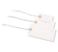 Merit White Strung Tag 120x60mm (Pack 75)
