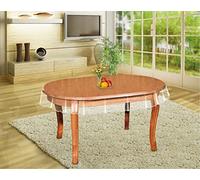 MeritMode Clear Table Protector - Oval Vinyl Tablecloth Cover Transparent Plastic Kitchen Waterproof Protector for Dining Table, Buffet Parties and Camping, 60 x 90 Inch