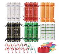 Meriviva Christmas Party Crackers, Make Your Own Christmas Crackers Kit, DIY Novelty Party Gifts with Santa Claus Snowman Elk 3D Silicone Keychains