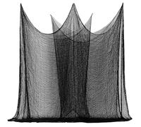 Meriviva Halloween Creepy Cloth, 200 x 500cm Blood Gauze Black Spooky Netting Fabric, Halloween Scary Netting Cloth for Party Wall Haunted House Decorations Indoor Outdoor Curtain