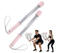 Meriviva Ropeless Battle Ropes, 2 Pcs Cordless Battle Ropes with Adjustable Weights, Portable Silent Home Workout Gym Equipment, for Home Outdoors Arms Core Butt Strength Training (Pink)