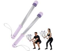 Meriviva Ropeless Battle Ropes, 2 Pcs Cordless Battle Ropes with Adjustable Weights, Portable Silent Home Workout Gym Equipment, for Home Outdoors Arms Core Butt Strength Training (Purple)