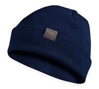 MERIWOOL Beanie for Men and Women - Merino Wool Blend Ribbed Knit Winter Hat, Denim Blue, One size