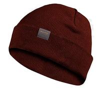 MERIWOOL Beanie for Men and Women - Merino Wool Blend Ribbed Knit Winter Hat, Rust, One size