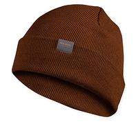 MERIWOOL Kids’ Beanie - Merino Wool Ribbed Knit Winter Hat for Boys and Girls, Brown, One Size