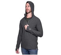 MERIWOOL Men Base Layer Hoodie Lightweight Merino Wool Long Sleeve Thermal Charcoal