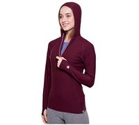 MERIWOOL Women Base Layer Hoodie Lightweight Merino Wool Long Sleeve Thermal