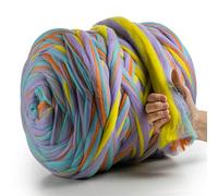 MeriWoolArt® 100% Merino Wool Yarn XXL - Super Chunky 4-5 cm Thick Wool for Roving, Needle & Wet Felting, Knitting & Arm Knitting, Ideal for Blankets & DIY Crafts (Unicorn, 100 g)