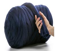 MeriWoolArt® 100% XXL MerinoWool, 4-5 cm Thick, DIY Chunky WoolBaby Blue, 25 g