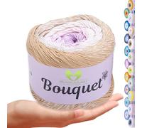 MeriWoolArt Bouquet Cotton Yarn - 100% Cotton Yarn - Crochet Yarn & Knitting Yarn Multicoloured - 250 g, 500 m - Ideal for Cloths, Baby Blankets, Amigurumi, Summer Clothing & Home Accessories 708