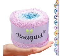MeriWoolArt Bouquet Cotton Yarn - 100% Cotton Yarn - Crochet Yarn & Knitting Yarn Multicoloured - 250 g, 500 m - Ideal for Cloths, Baby Blankets, Amigurumi, Summer Clothing & Home Accessories 702