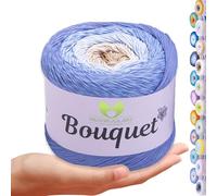 MeriWoolArt Bouquet Cotton Yarn - 100% Cotton Yarn - Crochet Yarn & Knitting Yarn Multicoloured - 250 g, 500 m - Ideal for Cloths, Baby Blankets, Amigurumi, Summer Clothing & Home Accessories 711