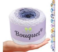 MeriWoolArt Bouquet Cotton Yarn - 100% Cotton Yarn - Crochet Yarn & Knitting Yarn Multicoloured - 250 g, 500 m - Ideal for Cloths, Baby Blankets, Amigurumi, Summer Clothing & Home Accessories 701