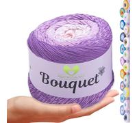 MeriWoolArt Bouquet Cotton Yarn - 100% Cotton Yarn - Crochet Yarn & Knitting Yarn Multicoloured - 250 g, 500 m - Ideal for Cloths, Baby Blankets, Amigurumi, Summer Clothing & Home Accessories 715