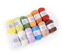 MeriWoolArt Dolce Mini Chenille Yarn Set 12 Colours Multicoloured Set A - 12 x 30 g (360 g) Plush Yarn Made of 100% Polyester, Super Bulky Crochet and Knitting Yarn for Amigurumi, Cuddly Toys and DIY