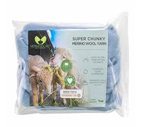 MeriWoolArt® Felting Wool Baby Blue 25 g - 100% XXL Merino Wool Yarn 4-5 cm Thick Wool Yarn for Dry and Wet Felting
