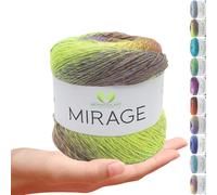 MeriWoolArt Knitting Yarn Made of 20% Merino Virgin Wool & 80% Acrylic 150 g (500 m) - Yarn for Knitting & Crocheting - Soft All-Round Yarn for Sweaters, Scarves, Cloths & Accessories - Multicoloured