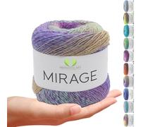 MeriWoolArt Knitting Yarn Made of 20% Merino Virgin Wool & 80% Acrylic 150 g (500 m) - Yarn for Knitting & Crocheting - Soft All-Round Yarn for Sweaters, Scarves, Cloths & Accessories - Multicoloured