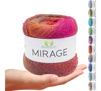MeriWoolArt Knitting Yarn Made of 20% Merino Virgin Wool & 80% Acrylic 150 g (500 m) - Yarn for Knitting & Crocheting - Soft All-Round Yarn for Sweaters, Scarves, Cloths & Accessories - Multicoloured