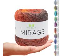 MeriWoolArt Knitting Yarn Made of 20% Merino Virgin Wool and 80% Acrylic, 150 g (500 m), Yarn for Knitting & Crocheting, Soft All-Round Yarn for Sweaters, Scarves, Cloths & Accessories, Multicoloured