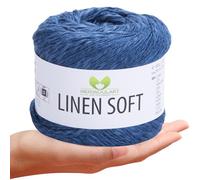 MeriWoolArt® Linen Soft Yarn - Premium Natural Yarn for Knitting & Crocheting, 100 g Linen Yarn Cotton Viscose Blend, Breathable, Soft & Environmentally Friendly, Ideal for Clothing, Clothes, DIY 7317