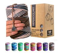 MeriWoolArt Macrame Cord 3mm - Macrame Rope 200m - Super Soft, Single Twist Macrame String - Oeko-Tex 100% Recycled Cotton Macrame Cord Coloured- For DIY Macrame Crafts, Boho Home Décor (Unicorn_928)