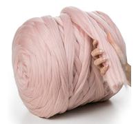 MeriWoolArt Merino Wool Chunky Yarn (Light Pink, 250g)