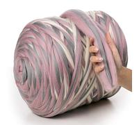 MeriWoolArt Merino Wool Chunky Yarn (Melange Pearl Pink, 100G)