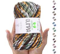 MeriWoolArt Merino Wool for Knitting - 100 m Multicoloured Thick Soft Merino Wool for Knitting for Sweater Jackets - XXL Hand Knitting Wool - Voluminous DIY Wool for Scarves Blankets Scarves Gifts