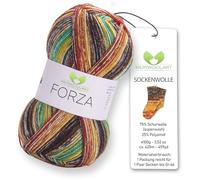 MeriWoolArt Sock Yarn, 75% Virgin Wool, 25% Polyamide, 420m, 100g, 4-Ply Merino Wool for Knitting (VARIEGATED-2609)