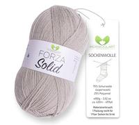 MeriWoolArt Sock Yarn, 75% Virgin Wool Superwash, 100g/420m, Purple, 4-Ply for Socks and Sweaters (Beige-4605)