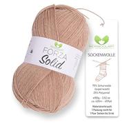 MeriWoolArt Sock Yarn, 75% Virgin Wool Superwash, 100g/420m, Purple, 4-Ply for Socks and Sweaters (Beige-4607)