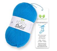MeriWoolArt Sock Yarn, 75% Virgin Wool Superwash, 100g/420m, Purple, 4-Ply for Socks and Sweaters (Blue-4618)