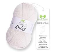 MeriWoolArt Sock Yarn, 75% Virgin Wool Superwash, 100g/420m, Purple, 4-Ply for Socks and Sweaters (Cream-4603)