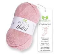 MeriWoolArt Sock Yarn, 75% Virgin Wool Superwash, 100g/420m, Purple, 4-Ply for Socks and Sweaters (Dusty Pink-4636)