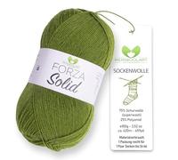MeriWoolArt Sock Yarn, 75% Virgin Wool Superwash, 100g/420m, Purple, 4-Ply for Socks and Sweaters (Green-4627)