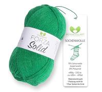 MeriWoolArt Sock Yarn, 75% Virgin Wool Superwash, 100g/420m, Purple, 4-Ply for Socks and Sweaters (Green-4628)