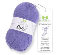 MeriWoolArt Sock Yarn, 75% Virgin Wool Superwash, 100g/420m, Purple, 4-Ply for Socks and Sweaters (Lavender-4616)