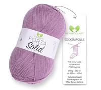 MeriWoolArt Sock Yarn, 75% Virgin Wool Superwash, 100g/420m, Purple, 4-Ply for Socks and Sweaters (Lilac-4637)