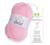MeriWoolArt Sock Yarn, 75% Virgin Wool Superwash, 100g/420m, Purple, 4-Ply for Socks and Sweaters (Pink-4635)