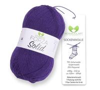 MeriWoolArt Sock Yarn, 75% Virgin Wool Superwash, 100g/420m, Purple, 4-Ply for Socks and Sweaters (Purple-4622)